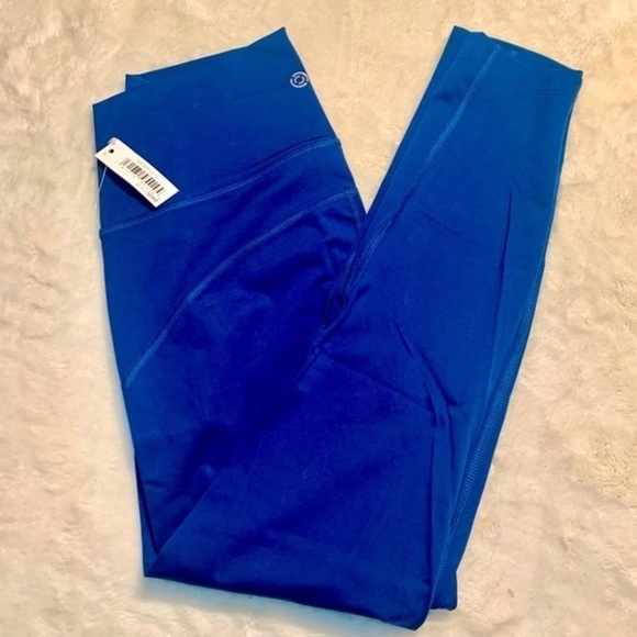 Core 10 Pants - NWT Cropped Leggings Small Core 10 Teal Blue Nylon Elastane Lightweight Stretchy